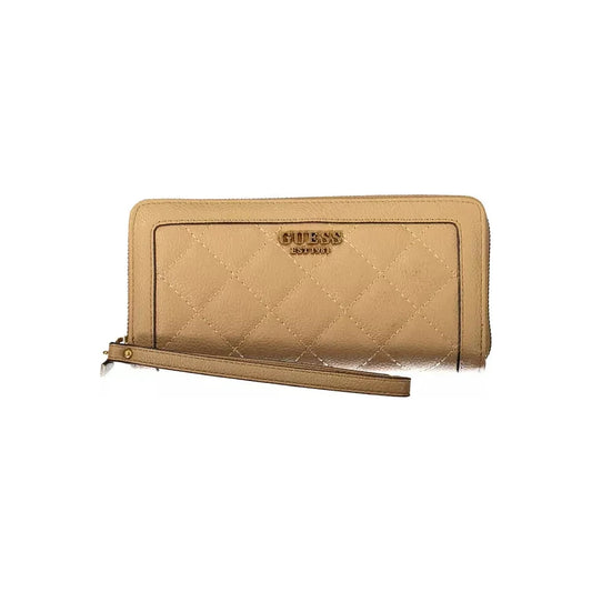 Beige Chic Wallet with Contrasting Accents