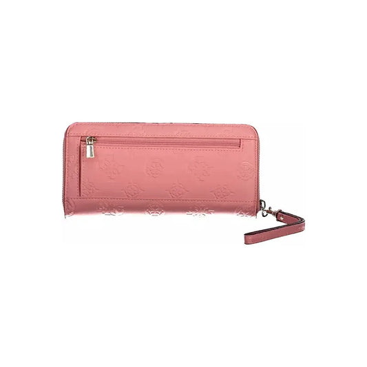 Chic Pink Wallet with Contrasting Details