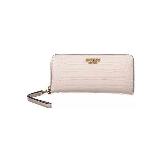 Guess Jeans Chic Pink Wallet with Contrasting Details Guess Jeans