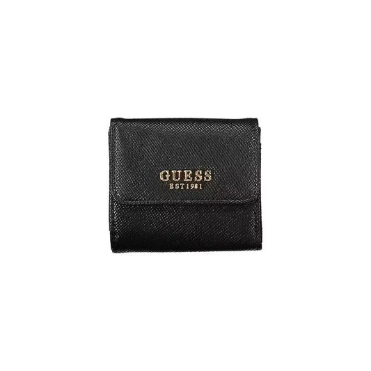 Sleek Black Polyethylene Wallet with Logo