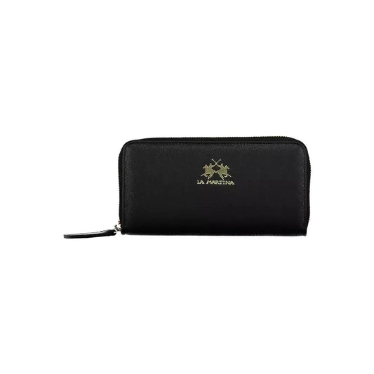 Elegant Black Wallet with Multiple Compartments