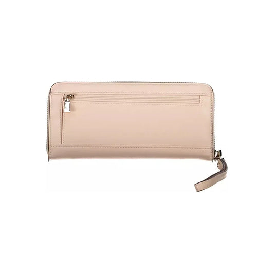 Chic Pink Polyethylene Multi-Compartment Wallet