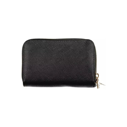 Elegant Black Wallet with Contrasting Accents