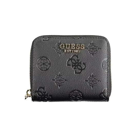 Elegant Black Wallet with Contrasting Details