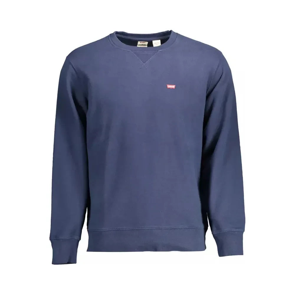 Chic Blue Cotton Sweatshirt for Men