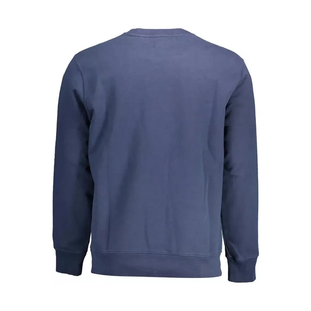 Chic Blue Cotton Sweatshirt for Men