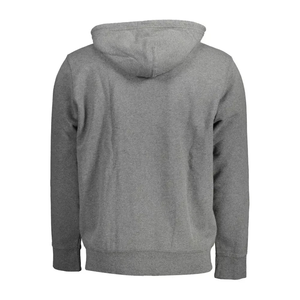 Classic Gray Zip Hoodie with Logo