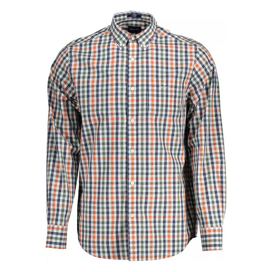 Elegant Green Button-Down Men's Shirt Gant