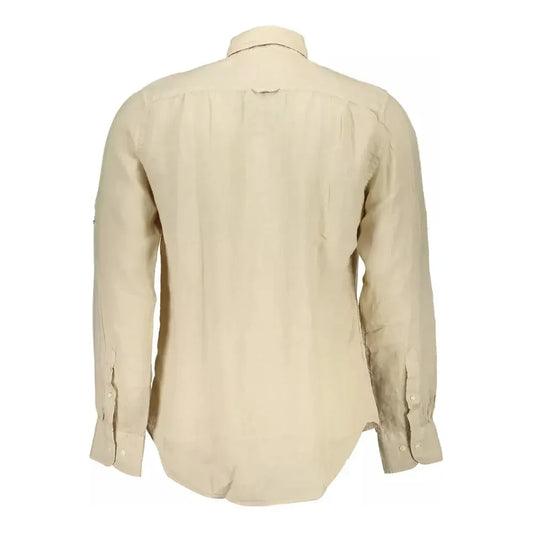 Beige Linen Double Pocket Shirt Gant