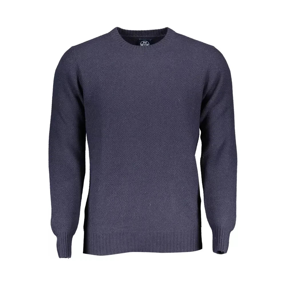 Elegant Blue Wool-Blend Sweater for Men