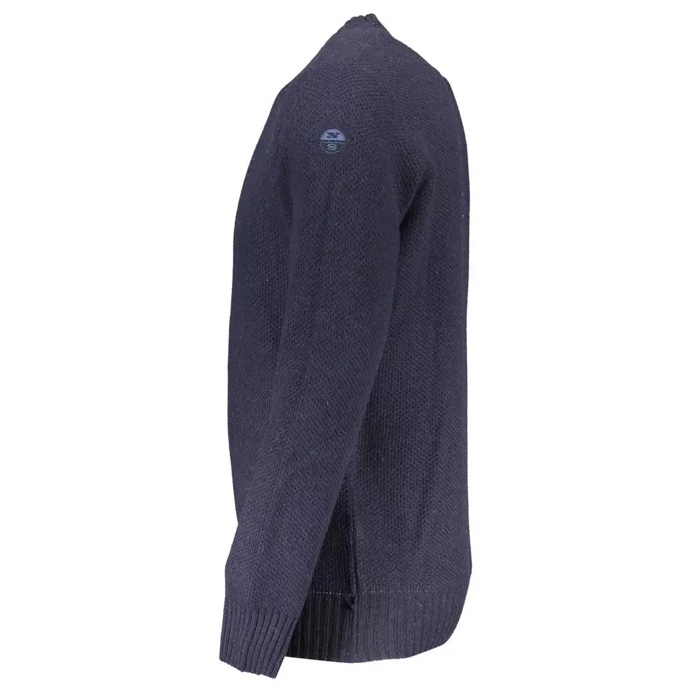 Elegant Blue Wool-Blend Sweater for Men