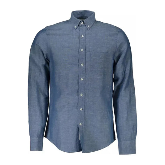 Elegant Long Sleeve Linen-Blend Shirt Gant