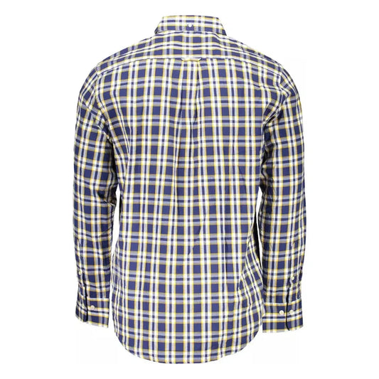 Refined Blue Cotton Long Sleeve Shirt Gant