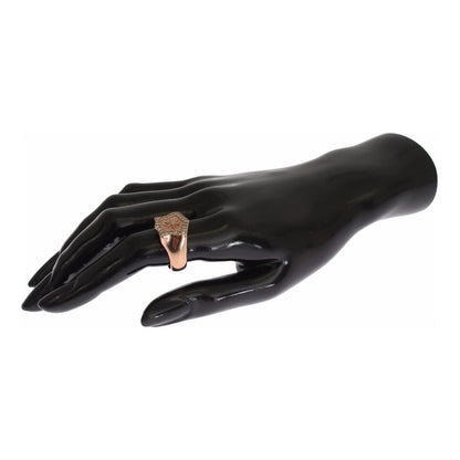 Nialaya Pink Gold 925 Silver Authentic Clear Ring Ring