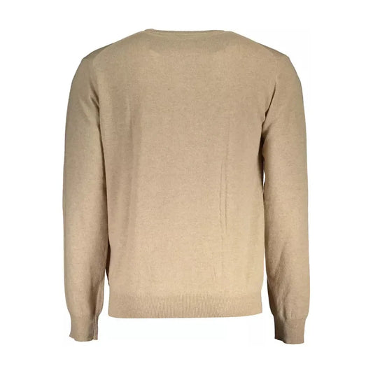 La Martina Elegant Beige Wool-Blend Sweater for Men La Martina