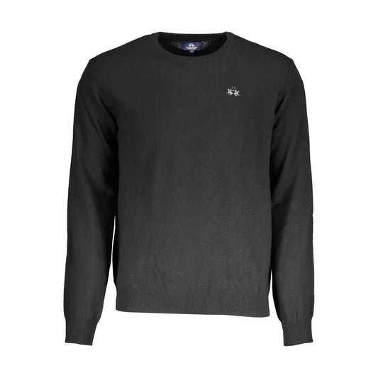 Elegant Black Wool-Cashmere Sweater La Martina