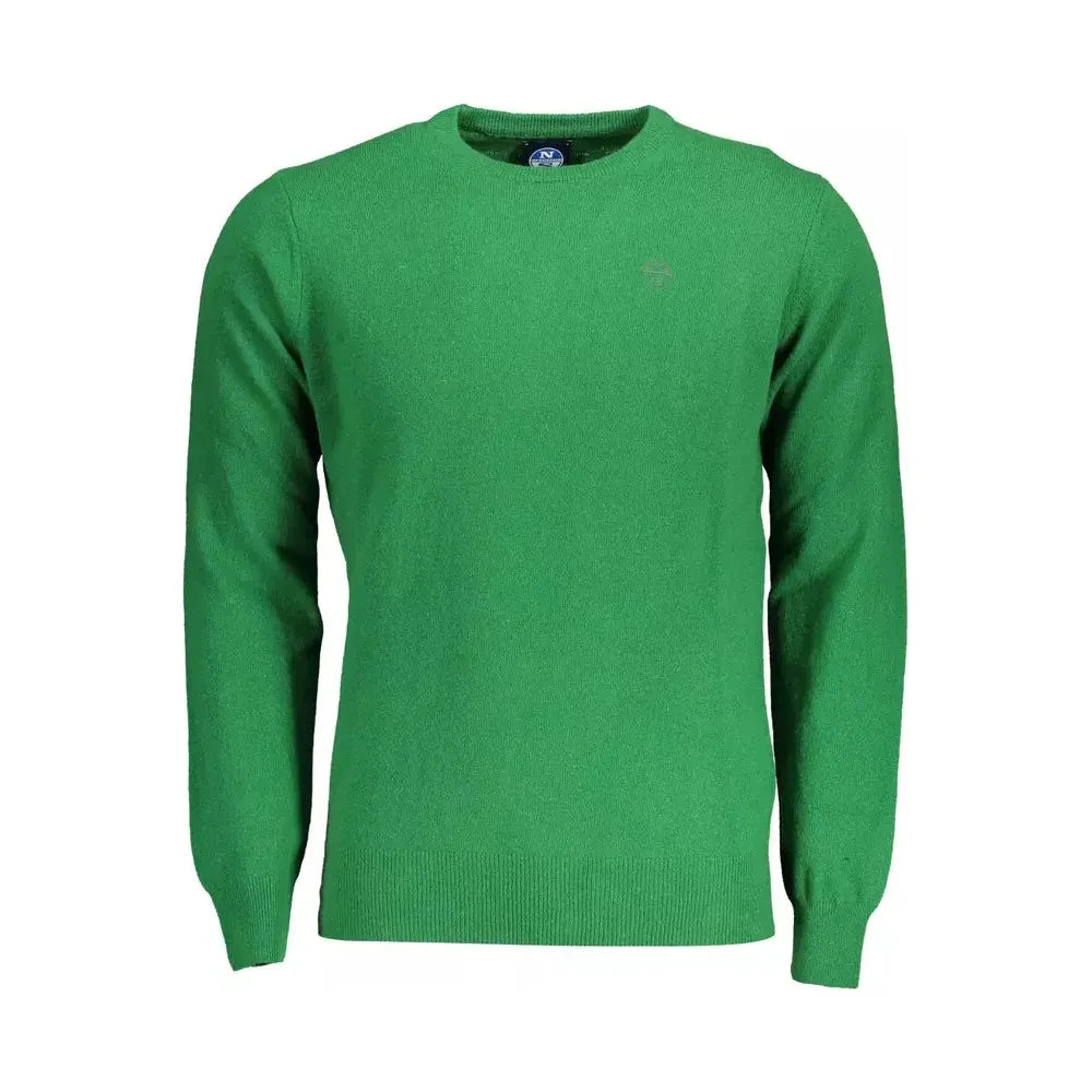 Chic Green Wool-Blend Sweater for Men