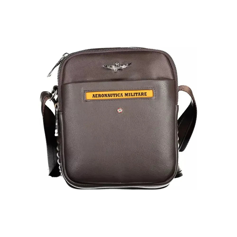 Elegant Brown Shoulder Bag with Contrasting Details