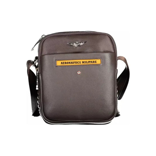 Elegant Brown Shoulder Bag with Contrasting Details