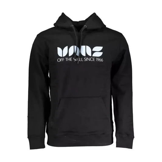 Elegant Long-Sleeved Hooded Sweatshirt in Black Vans