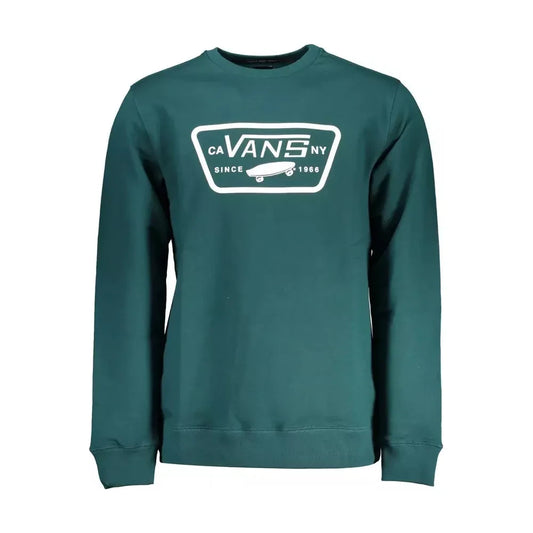 Green Logo Print Round Neck Sweatshirt Vans