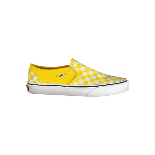 Vibrant Yellow Elastic Sports Sneakers