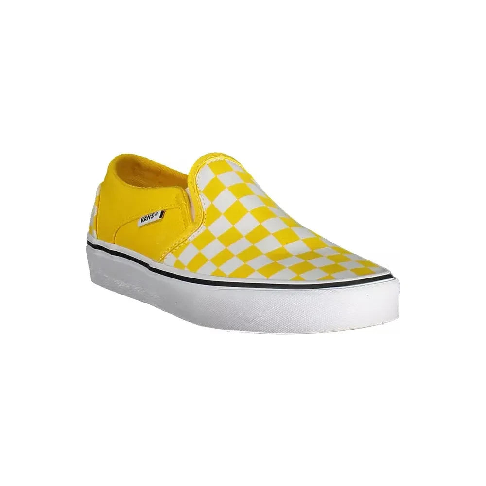 Vibrant Yellow Elastic Sports Sneakers