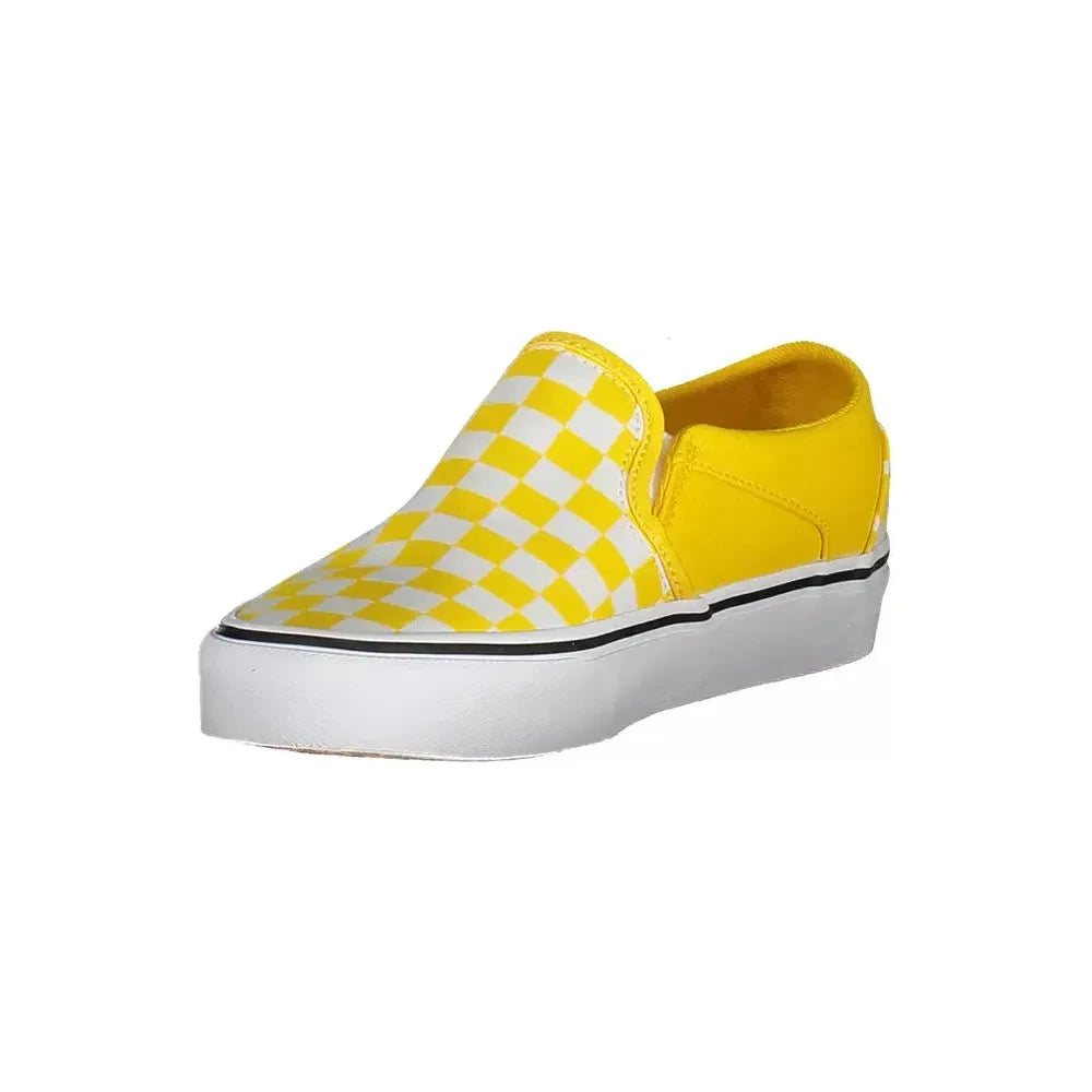 Vibrant Yellow Elastic Sports Sneakers