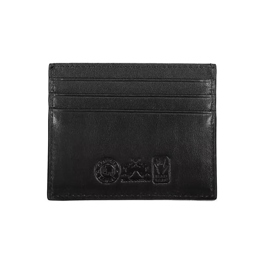 Sleek Black Leather Card Holder