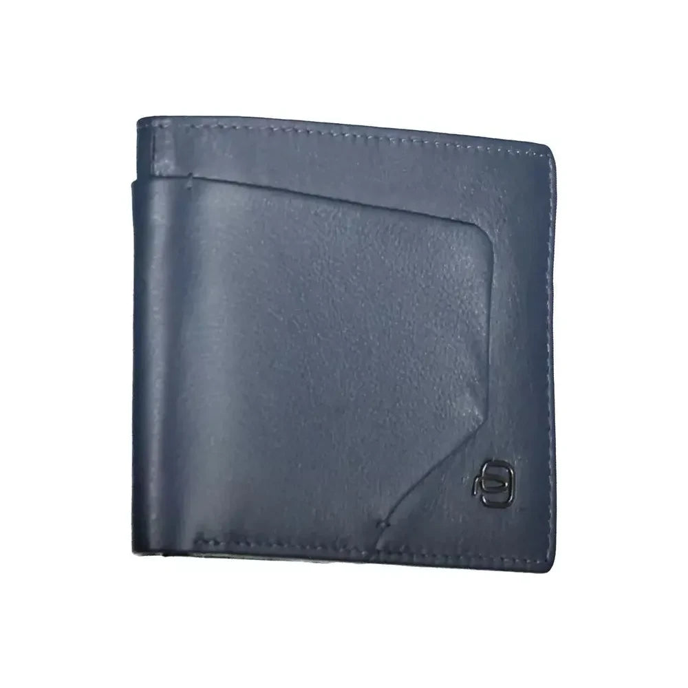 Sleek Dual-Compartment Leather Wallet with RFID Block