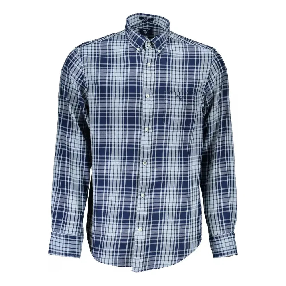 Classic Blue Cotton Long Sleeve Shirt