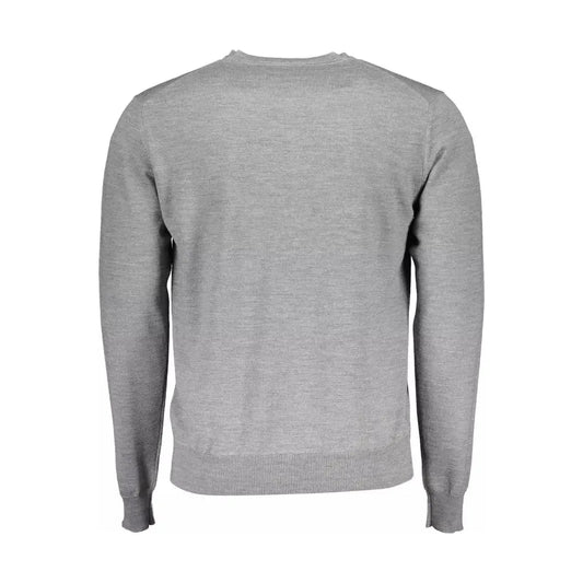 Harmont & Blaine Elegant V-Neck Wool Sweater in Gray Harmont & Blaine