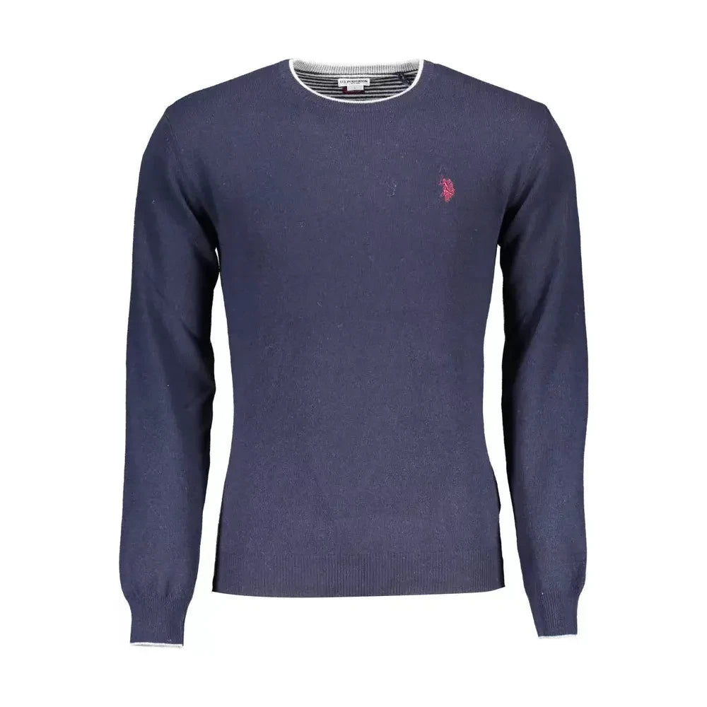 Classic Blue Wool-Blend Slim Sweater