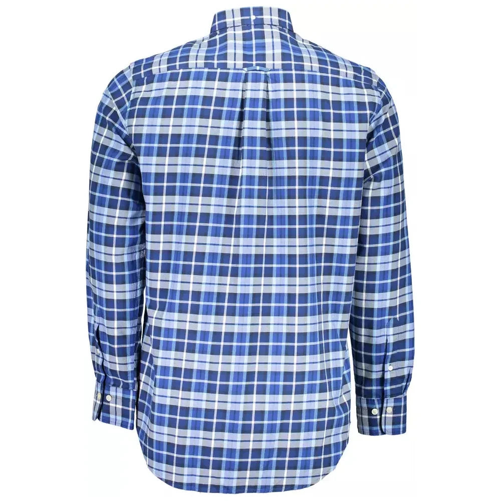 Classic Blue Cotton Long Sleeve Shirt