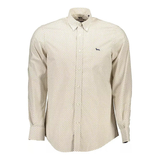 Elegant White Cotton Long Sleeve Shirt