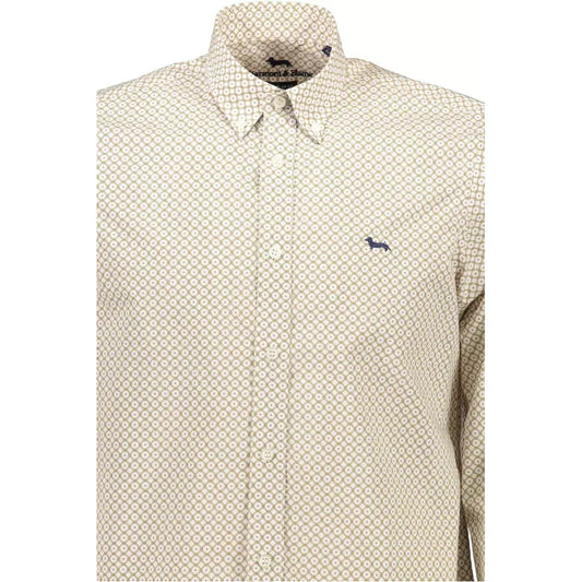 Elegant White Cotton Long Sleeve Shirt