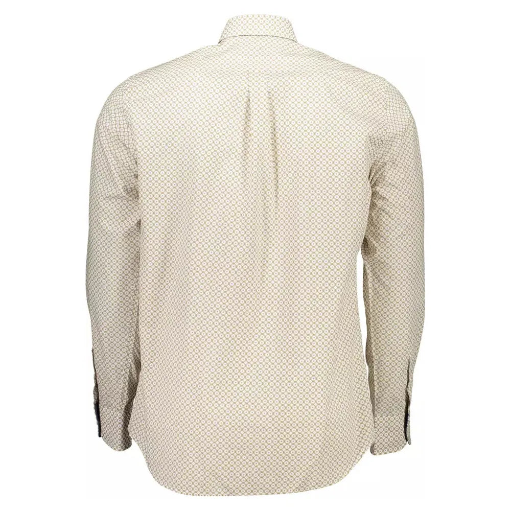 Elegant White Cotton Long Sleeve Shirt