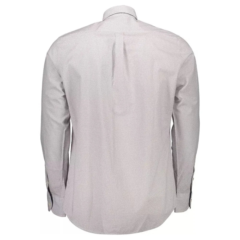 Elegant White Cotton Long Sleeve Shirt