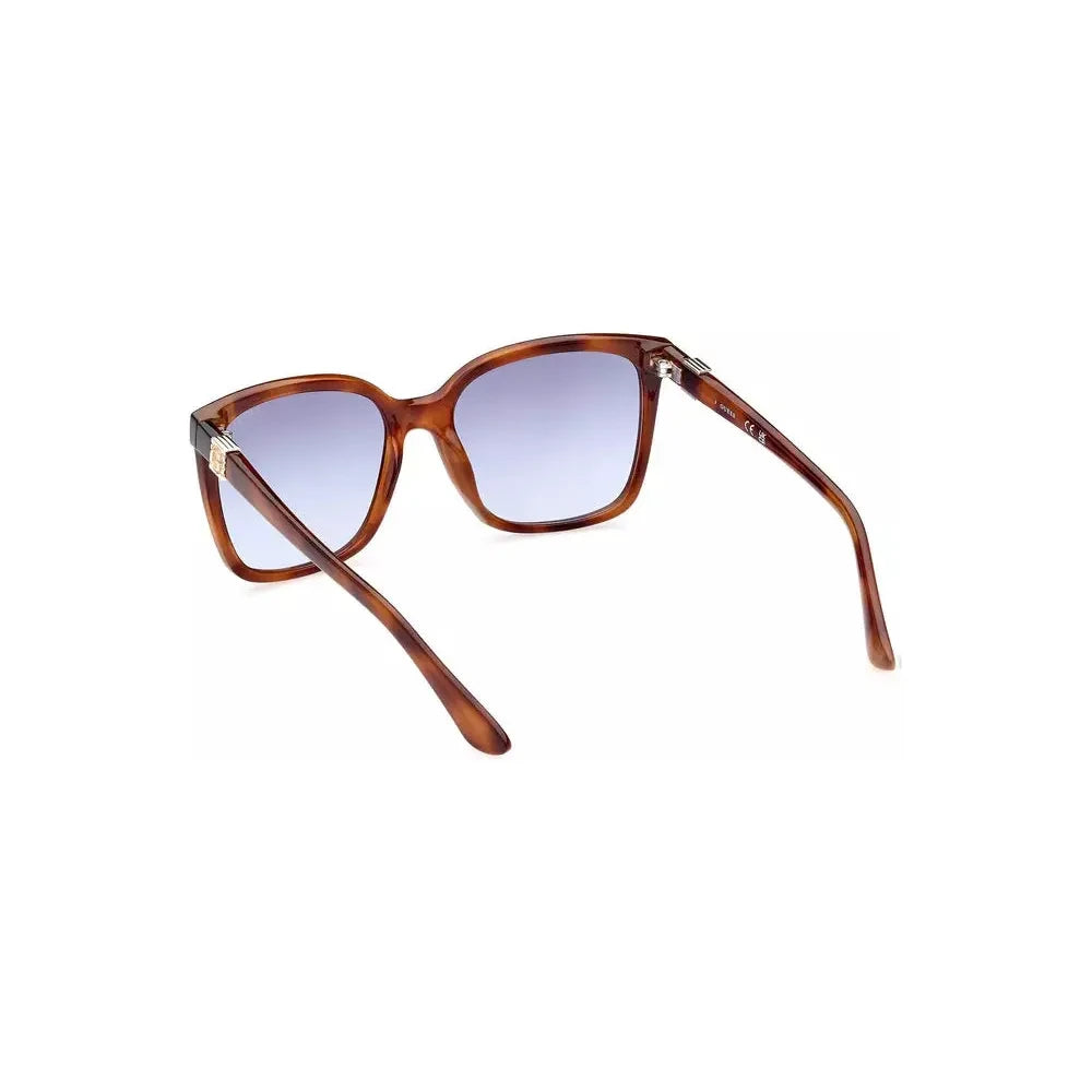 Chic Square Frame Sunglasses with Light Blue Lens