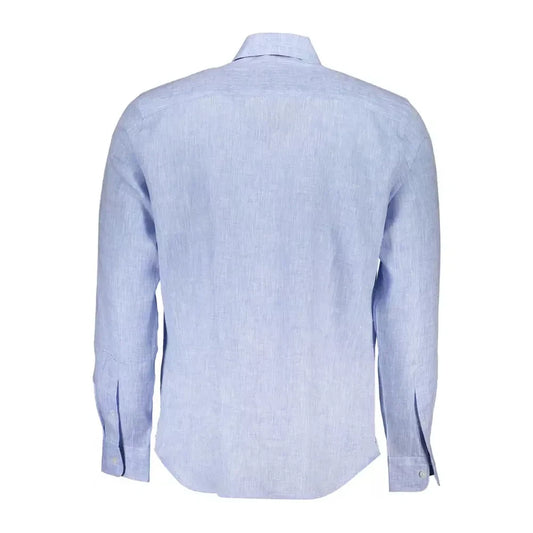 Elegant Light Blue Linen Shirt