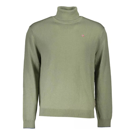 Turtleneck Woolen Green Sweater