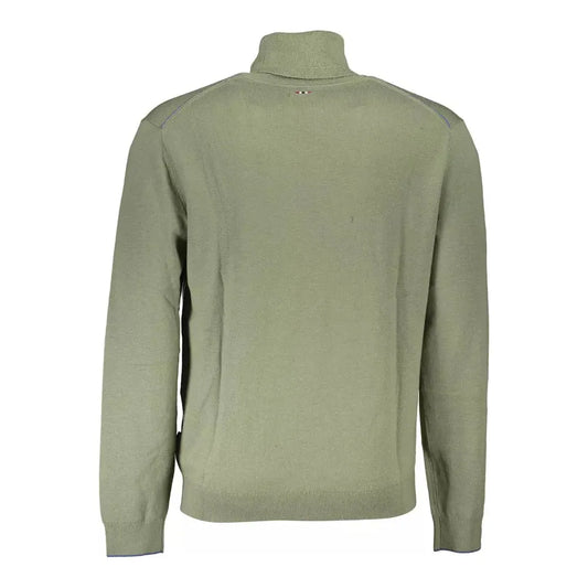 Turtleneck Woolen Green Sweater Napapijri