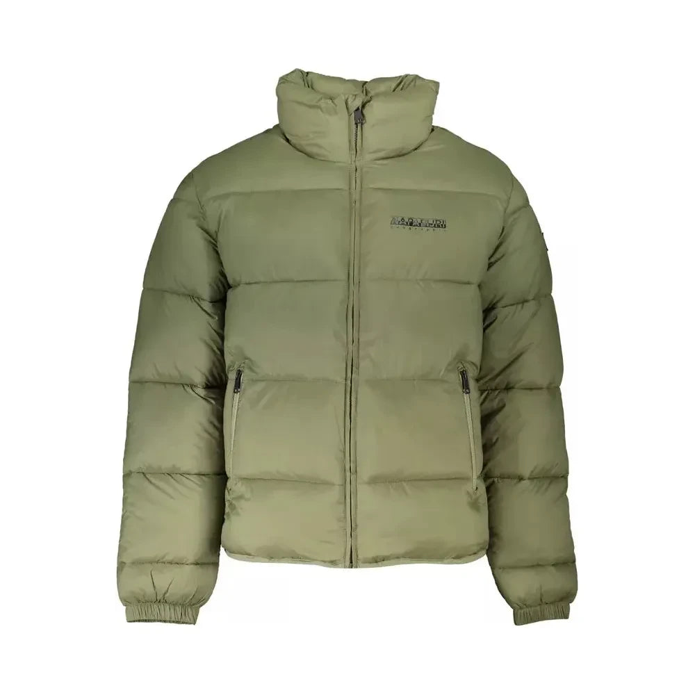 Eco-Conscious Long-Sleeved Green Jacket