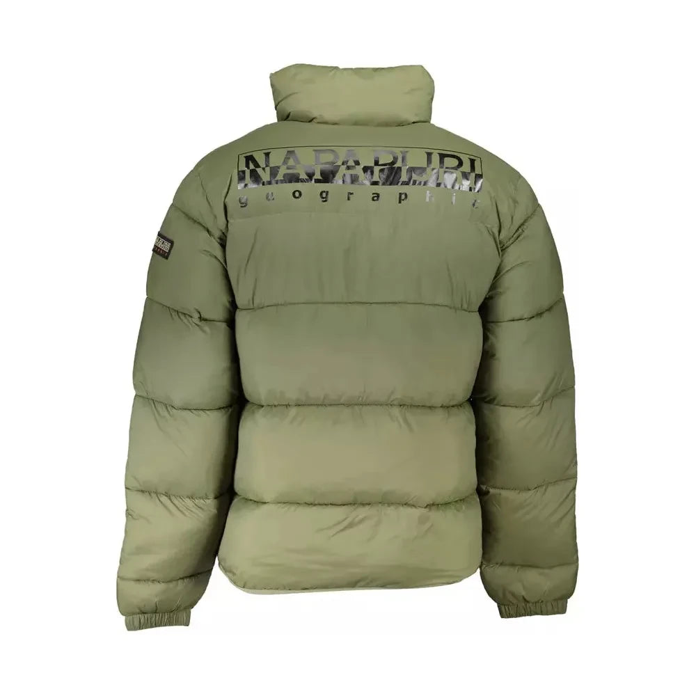 Eco-Conscious Long-Sleeved Green Jacket