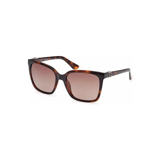 Guess Jeans Chic Brown Square Frame Sunglasses Guess Jeans