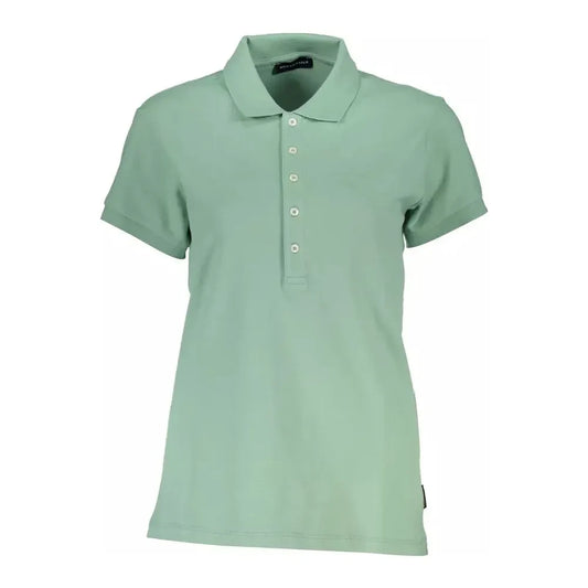 Chic Green Short-Sleeved Polo Shirt