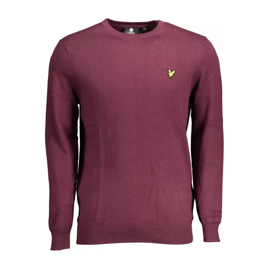 Elegant Purple Cotton-Wool Blend Sweater Lyle & Scott