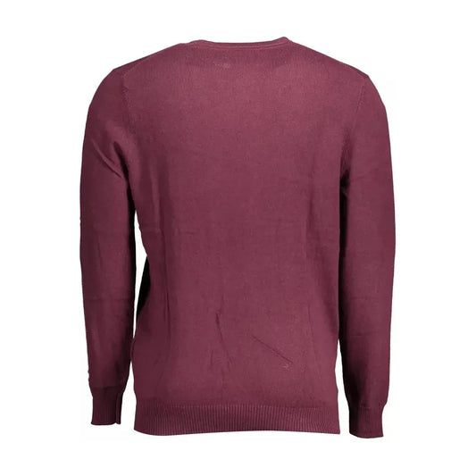 Elegant Purple Cotton-Wool Blend Sweater Lyle & Scott