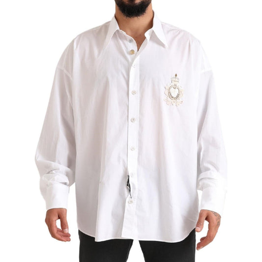 Elegant White Cotton Formal Shirt