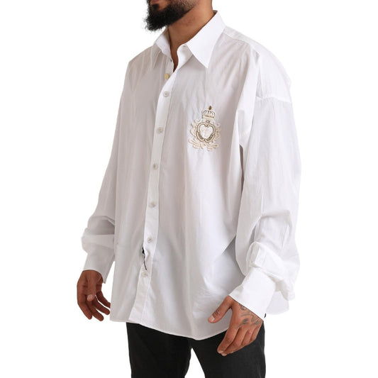 Elegant White Cotton Formal Shirt